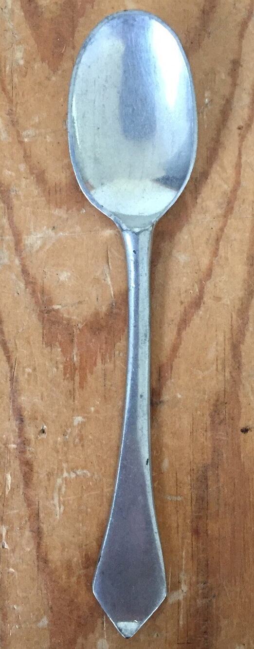 Vintage Stieff Pewter Antique Colonial Williamsburg Small Salt Baby Spoon 4.25"